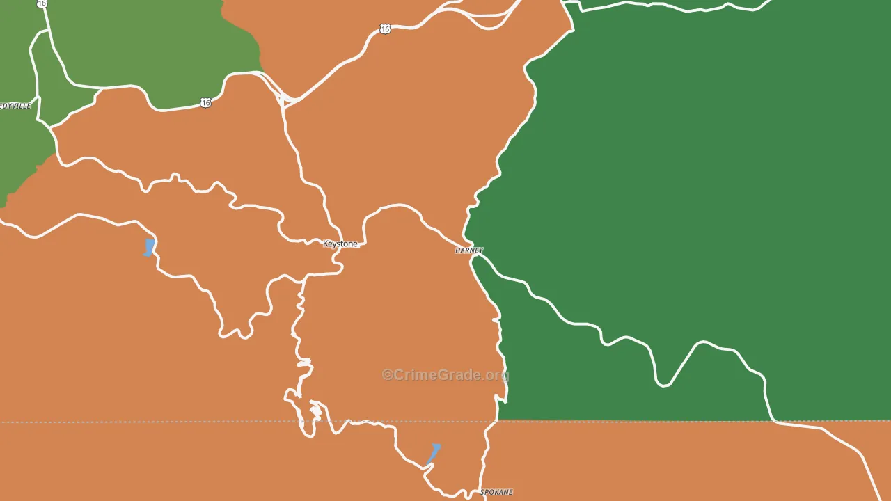 Keystone, SD Map of Drug-Related Crime Rates