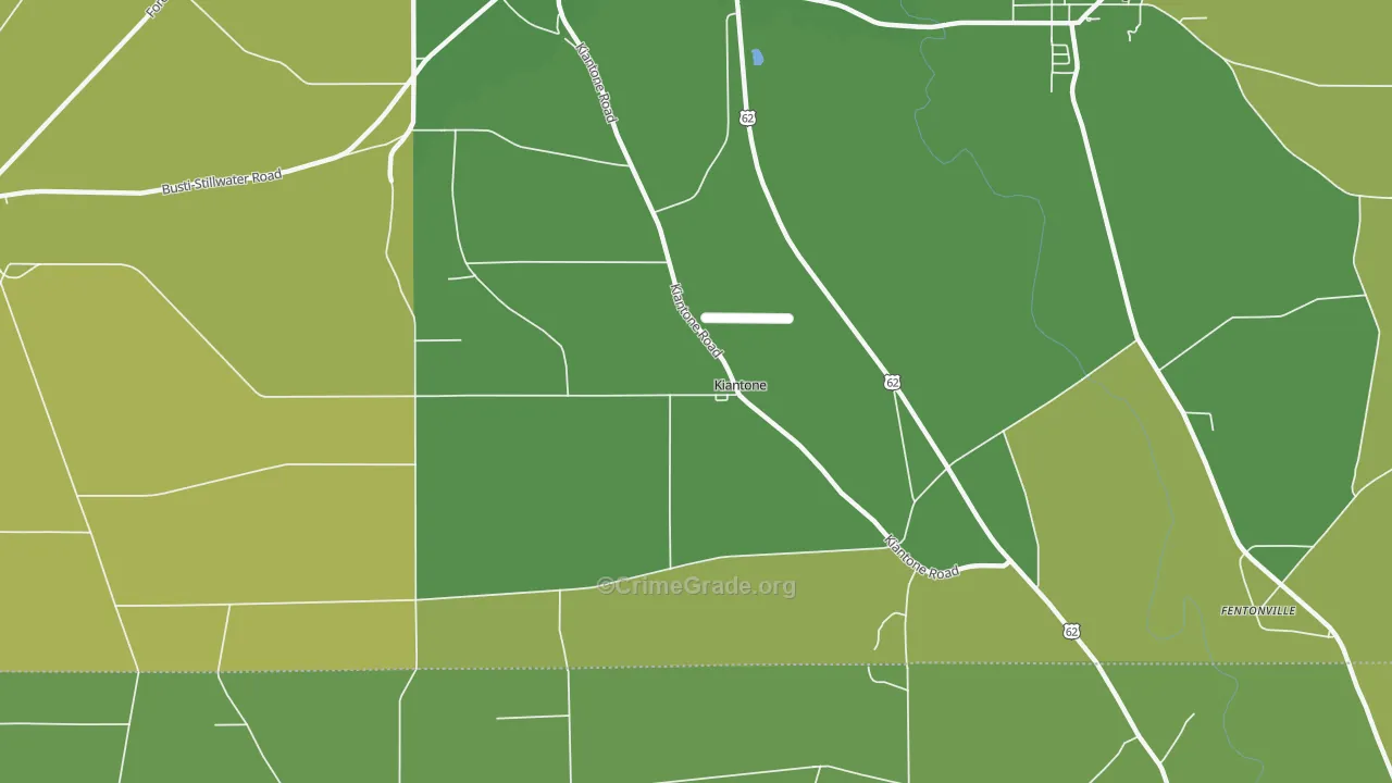 Kiantone, NY Map of Drug-Related Crime Rates