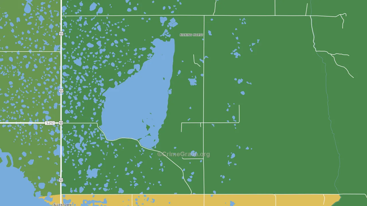 Kicking Horse, MT Map of Drug-Related Crime Rates