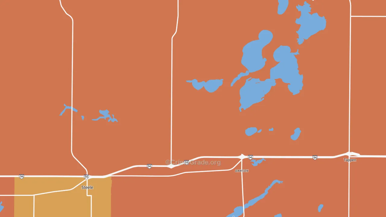 Kidder County, ND Map of Drug-Related Crime Rates