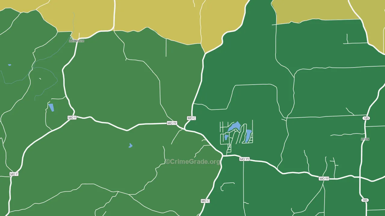 Kiel, MO Map of Drug-Related Crime Rates