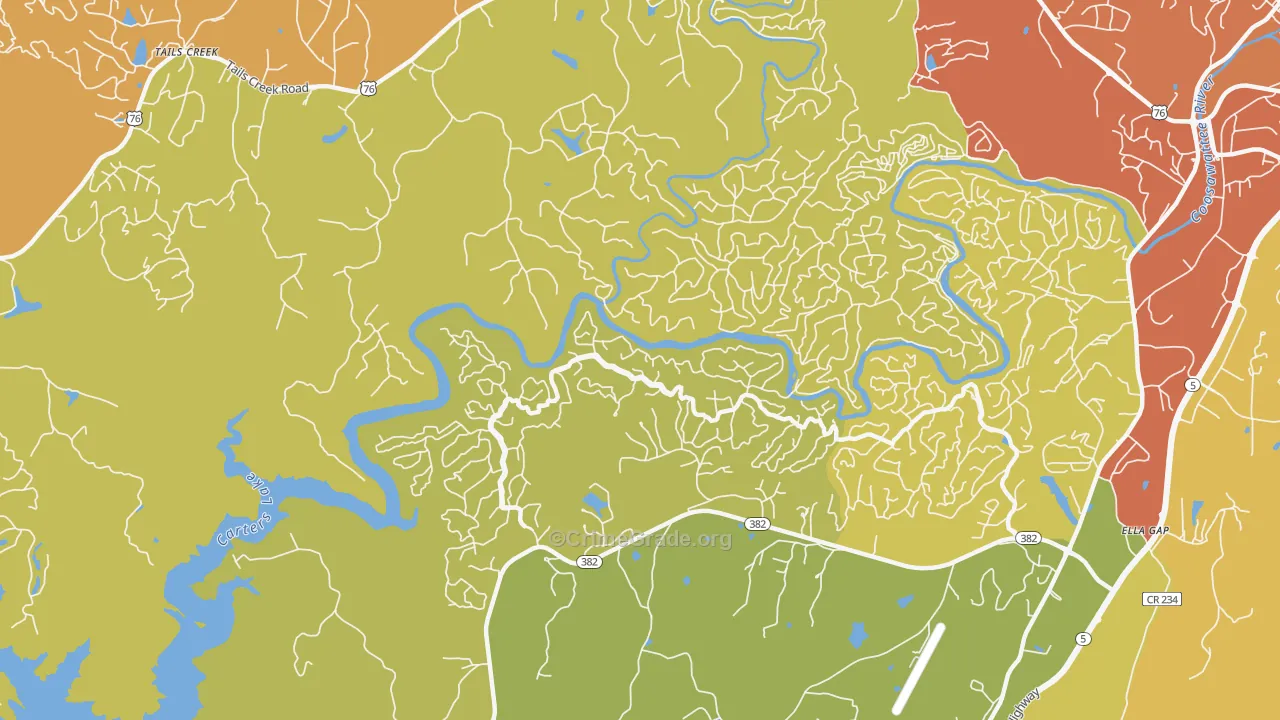 Kiker, GA Map of Drug-Related Crime Rates