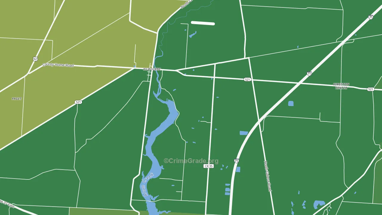Kilbourne, OH Map of Drug-Related Crime Rates