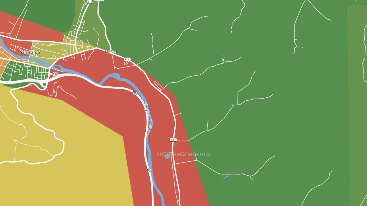 Kill Buck, NY Map of Drug-Related Crime Rates