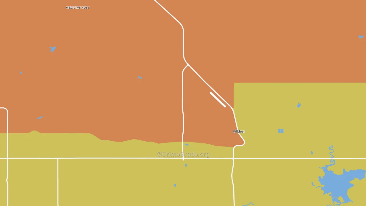 Killdeer, ND Map of Drug-Related Crime Rates