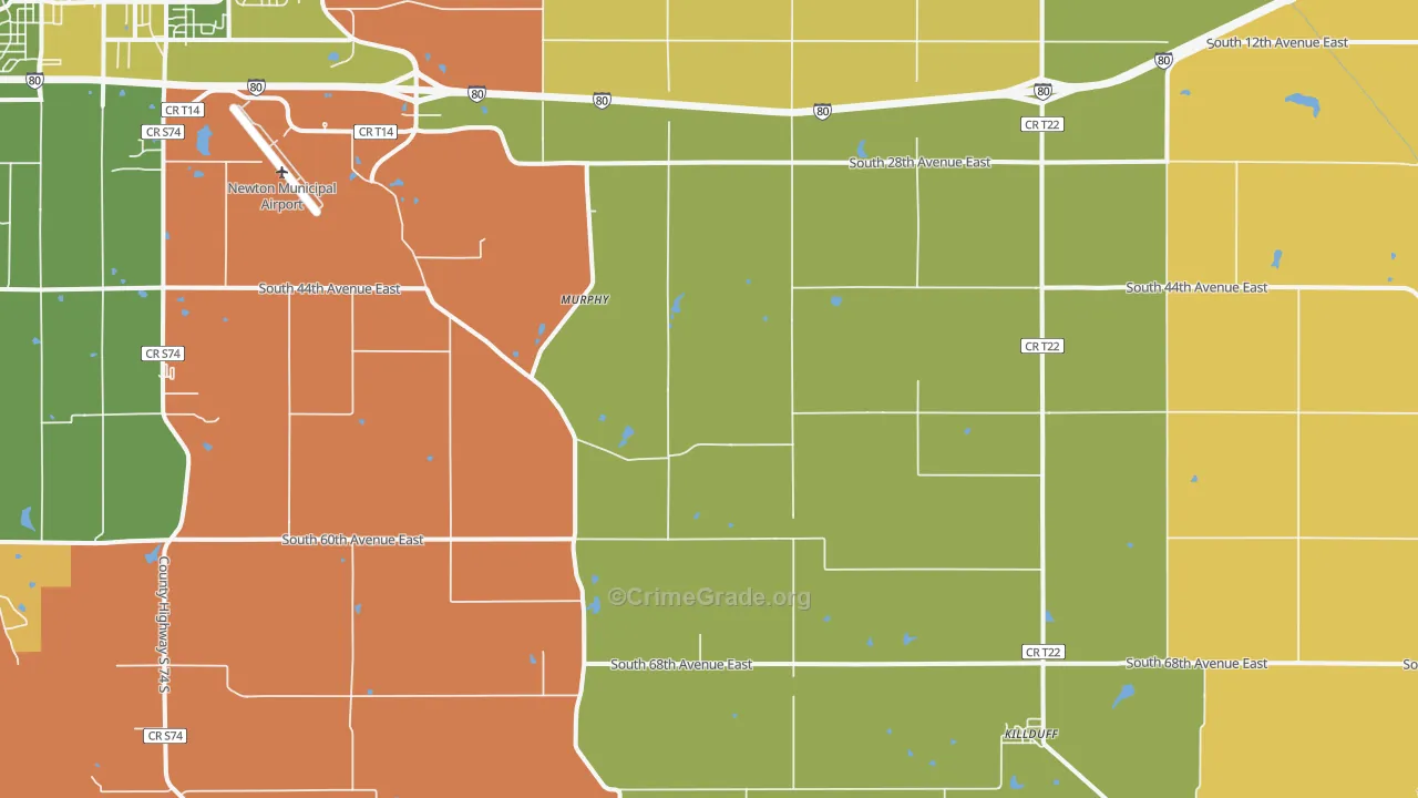 Killduff, IA Map of Drug-Related Crime Rates