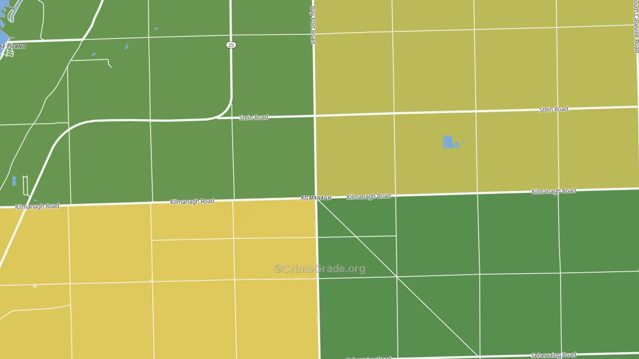 Kilmanagh, MI Map of Drug-Related Crime Rates