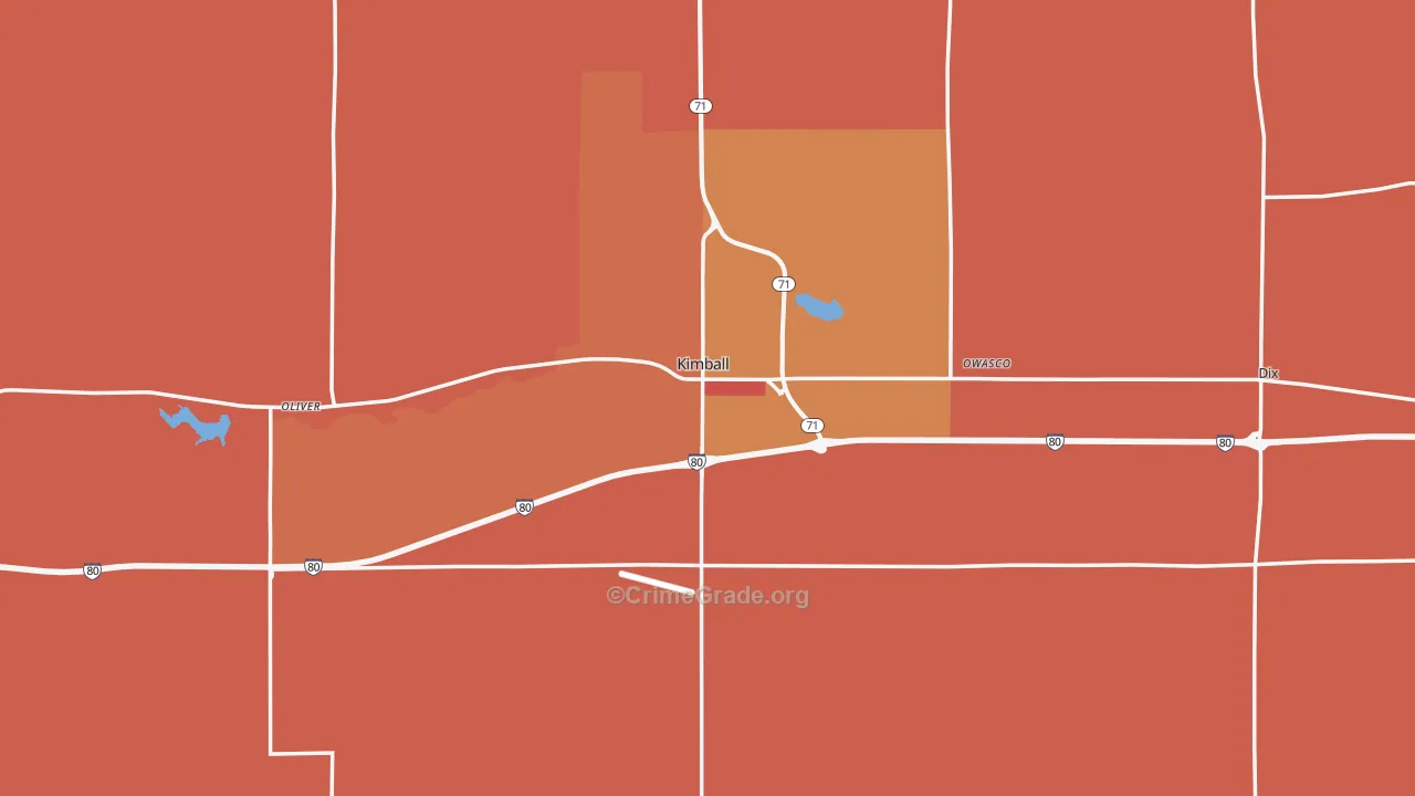 Kimball County, NE Map of Drug-Related Crime Rates