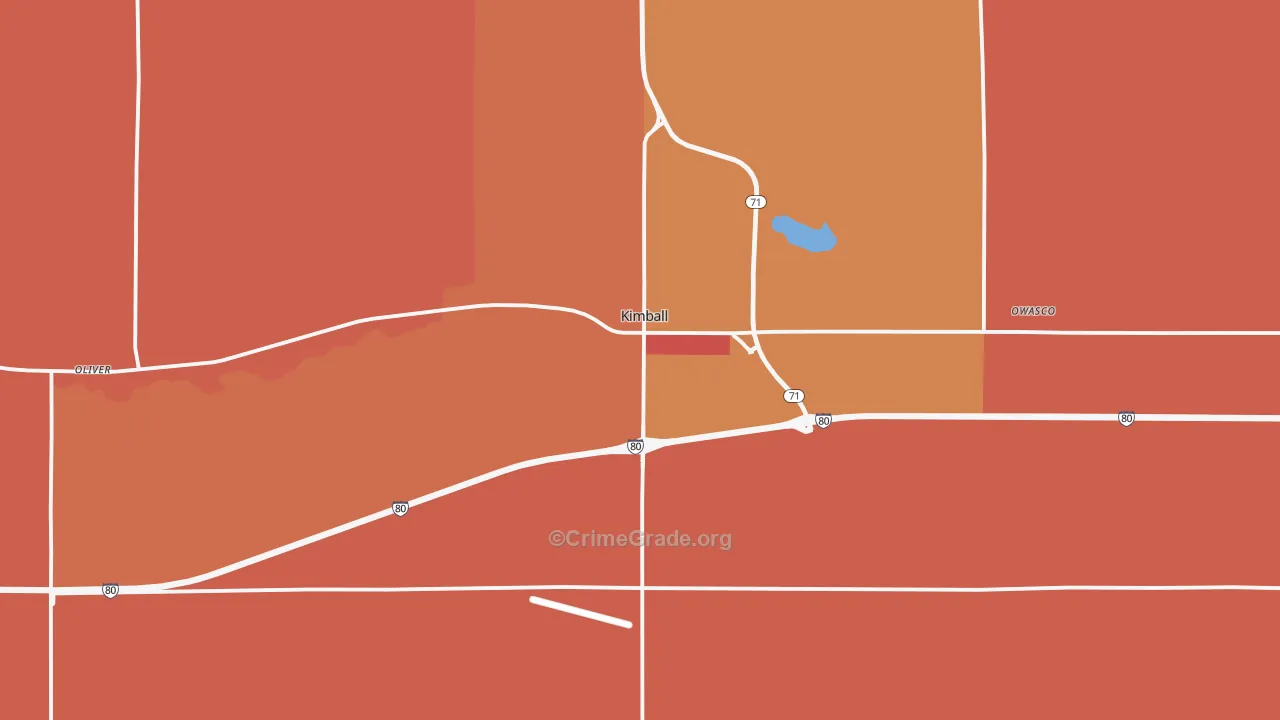 Kimball, NE Map of Drug-Related Crime Rates