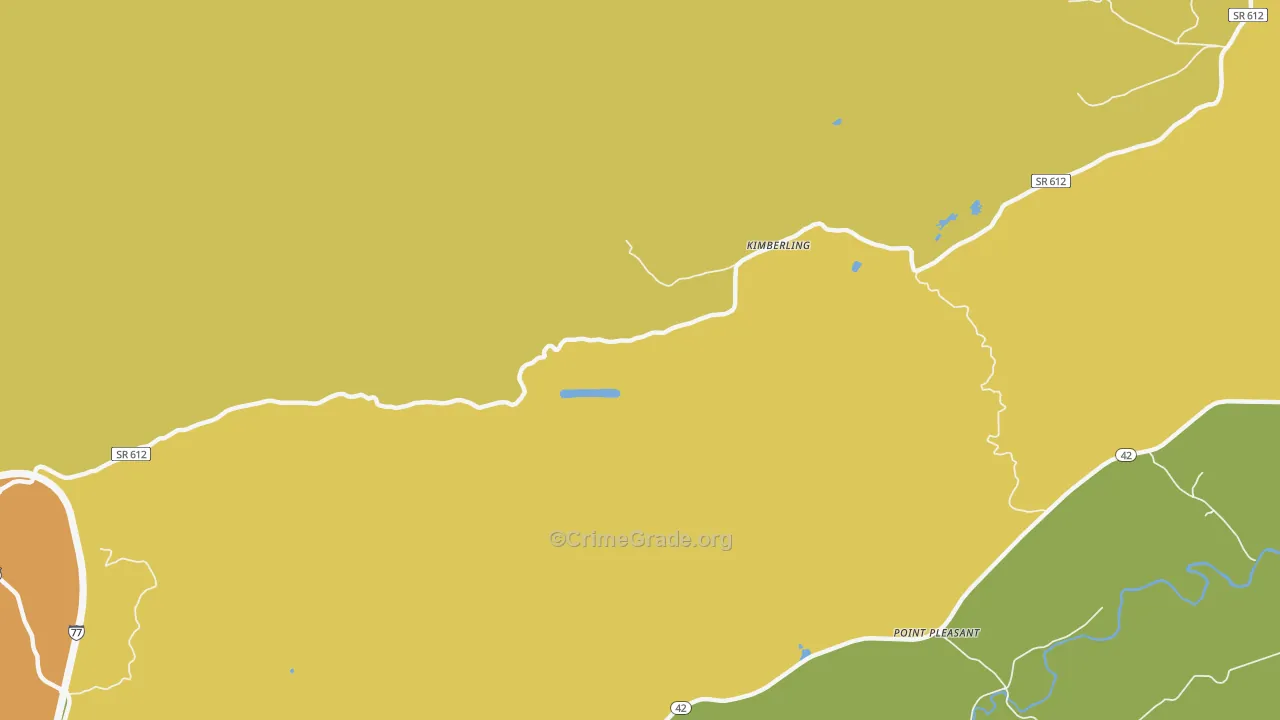 Kimberling, VA Map of Drug-Related Crime Rates