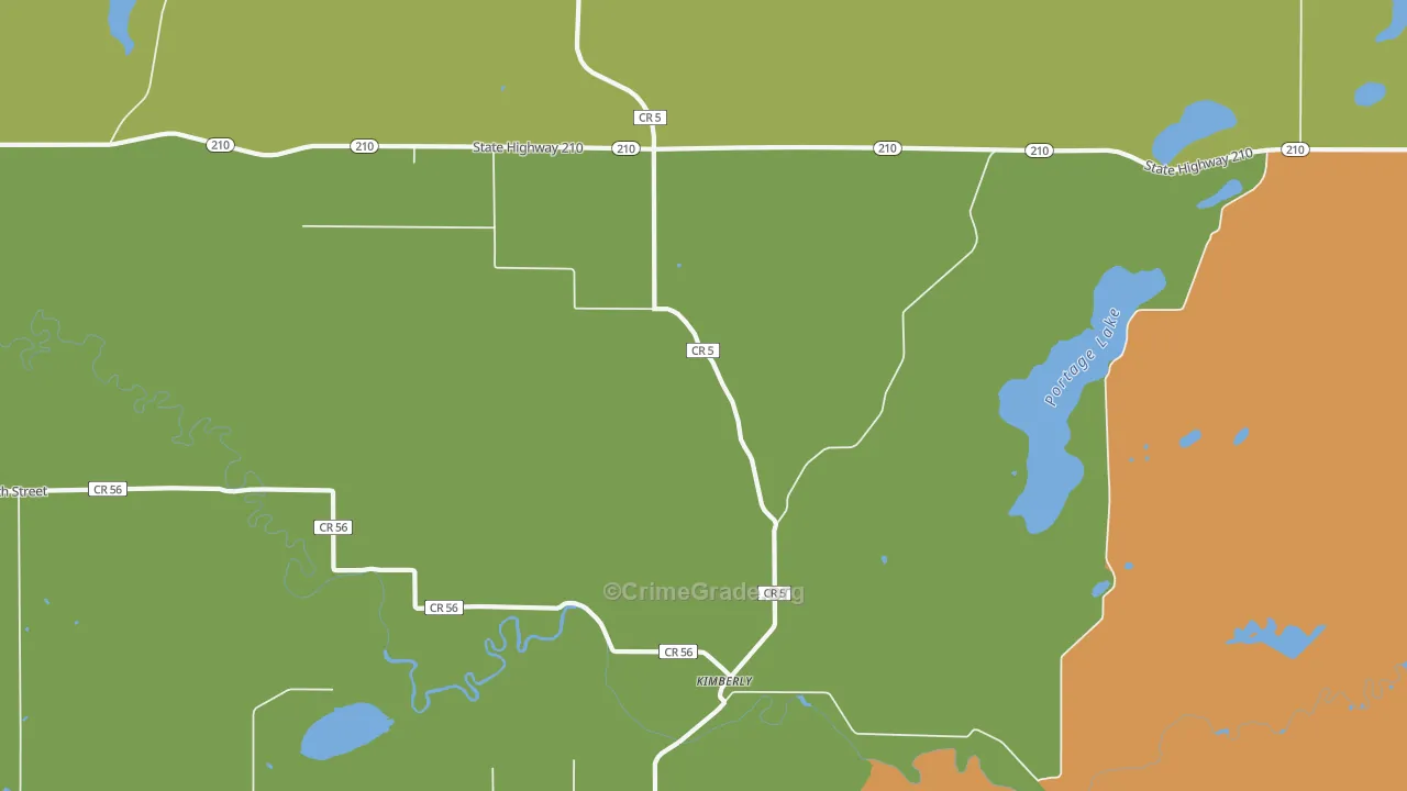 Kimberly, MN Map of Drug-Related Crime Rates