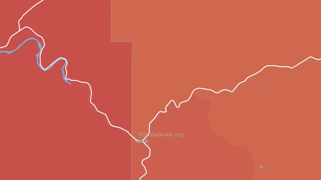 Kimberly, OR Map of Drug-Related Crime Rates