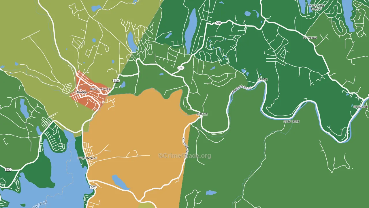 Kimbles, PA Map of Drug-Related Crime Rates