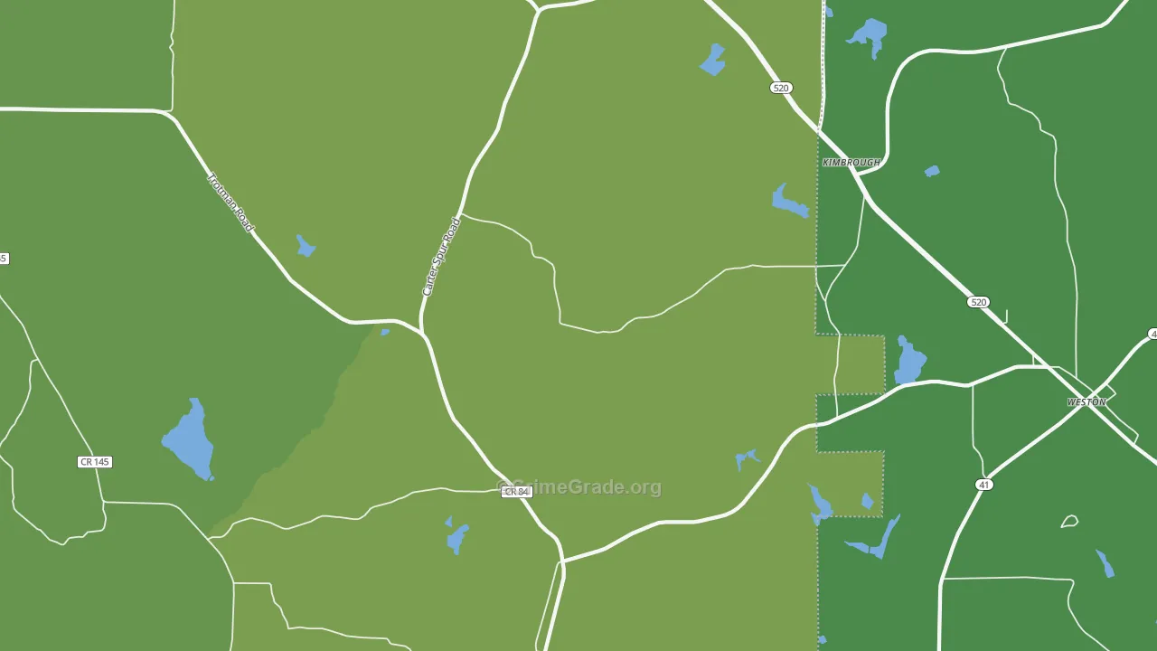 Kimbrough, GA Map of Drug-Related Crime Rates