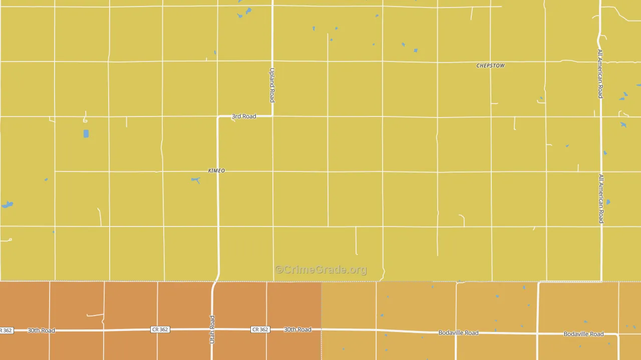 Kimeo, KS Map of Drug-Related Crime Rates