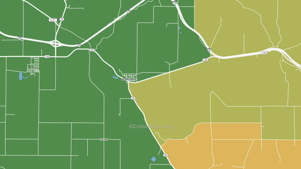 Kinderhook, IL Map of Drug-Related Crime Rates