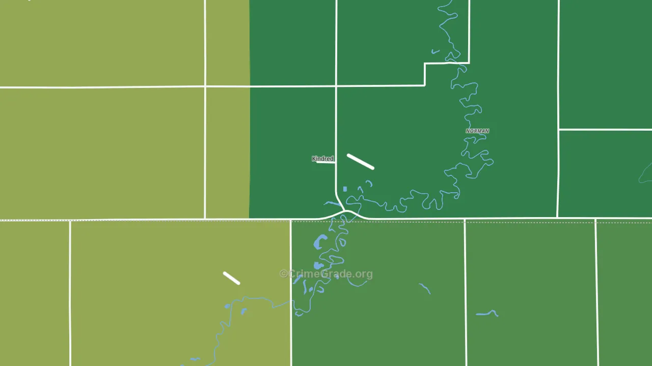 Kindred, ND Map of Drug-Related Crime Rates