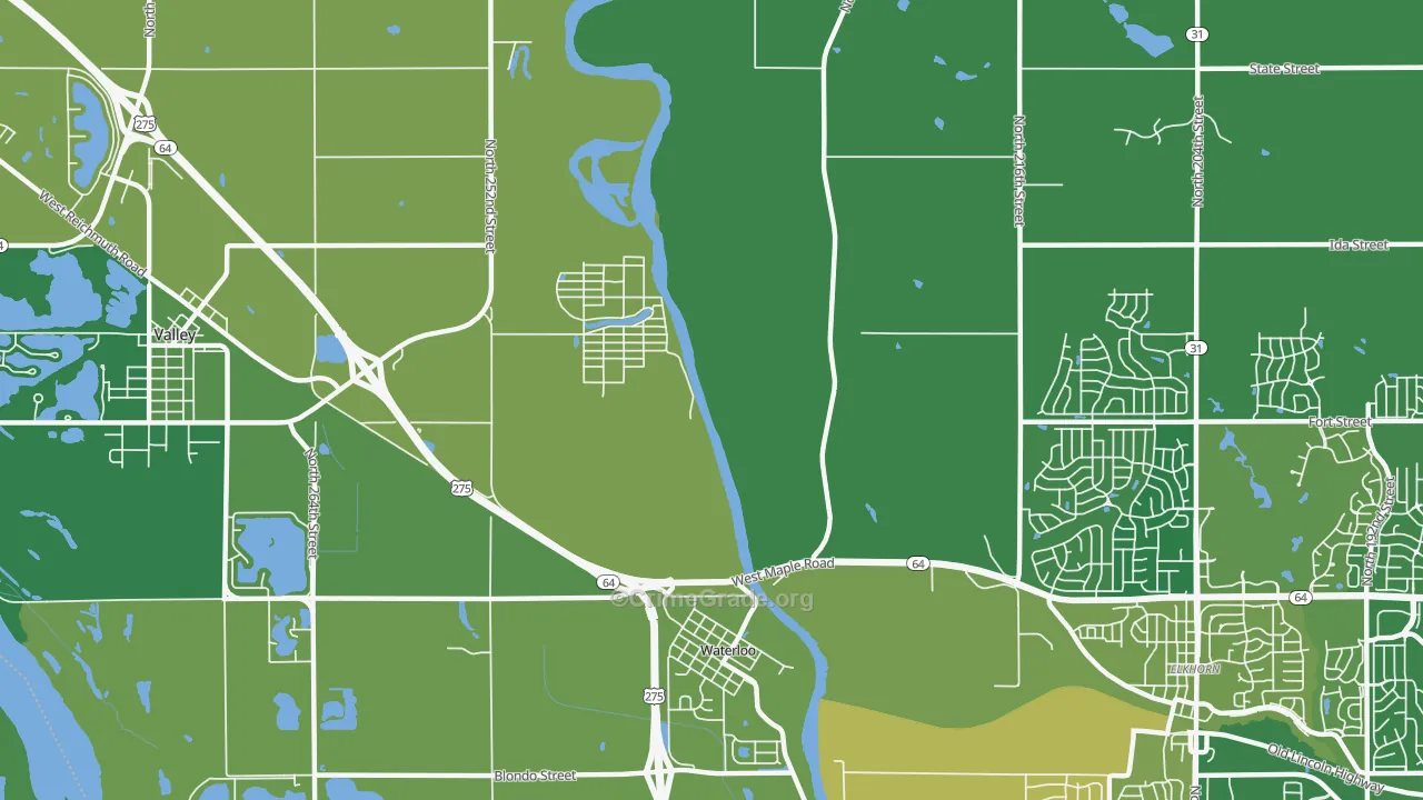 King Lake, NE Map of Drug-Related Crime Rates