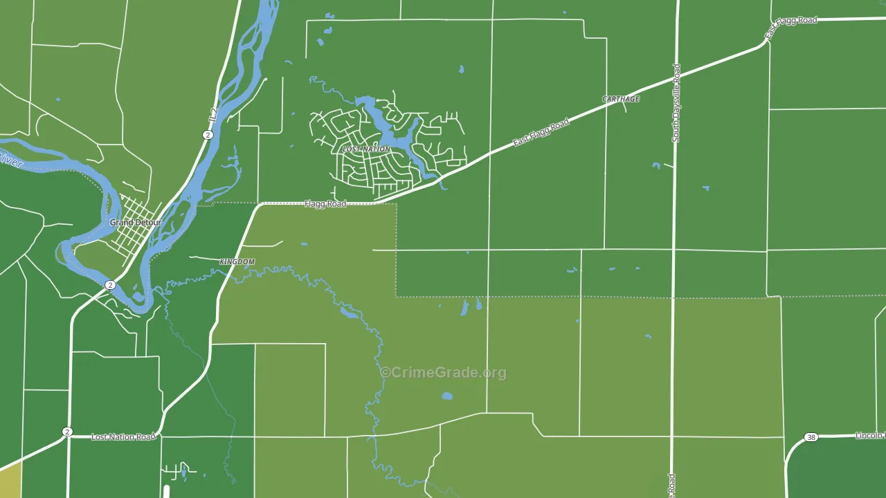 Kingdom, IL Map of Drug-Related Crime Rates
