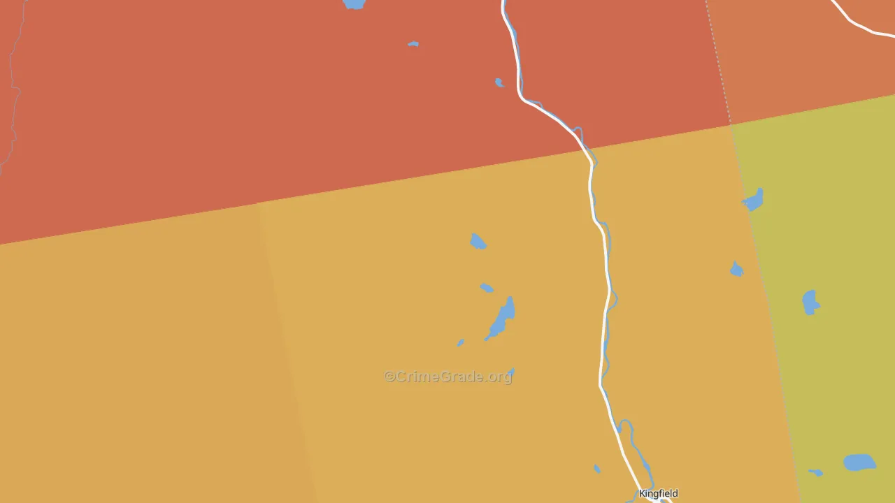 Kingfield, ME Map of Drug-Related Crime Rates