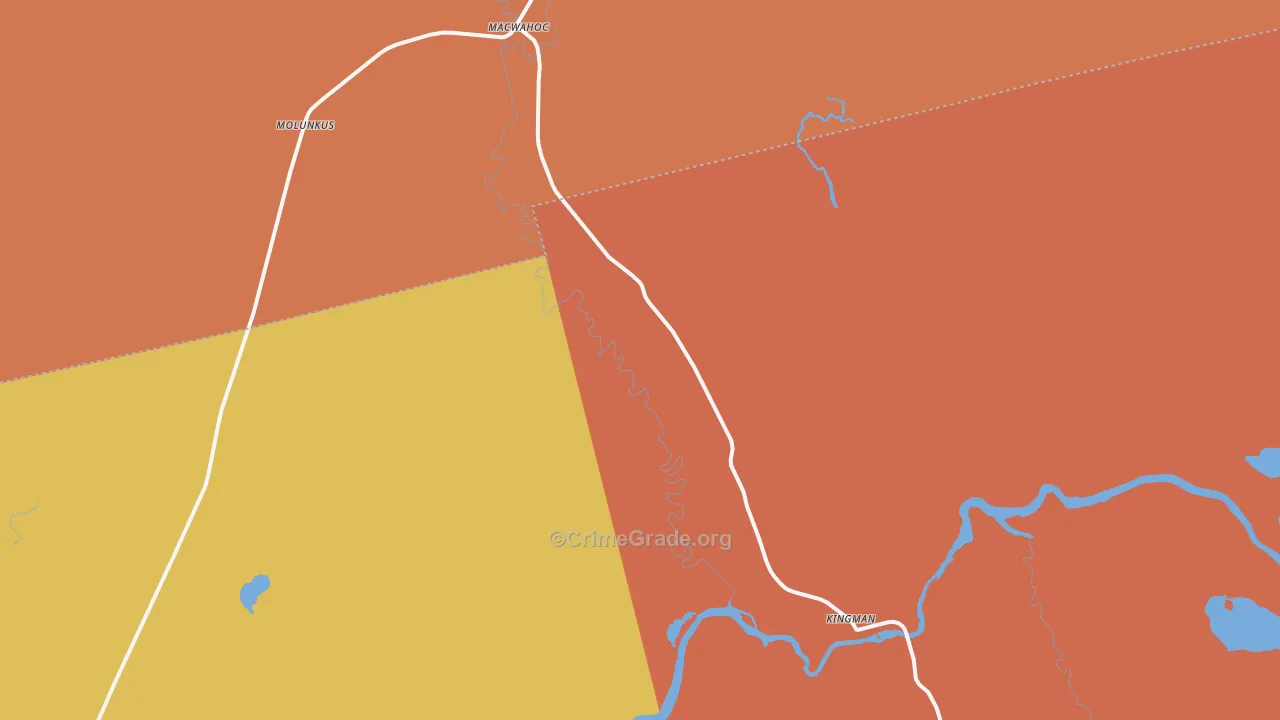 Kingman, ME Map of Drug-Related Crime Rates