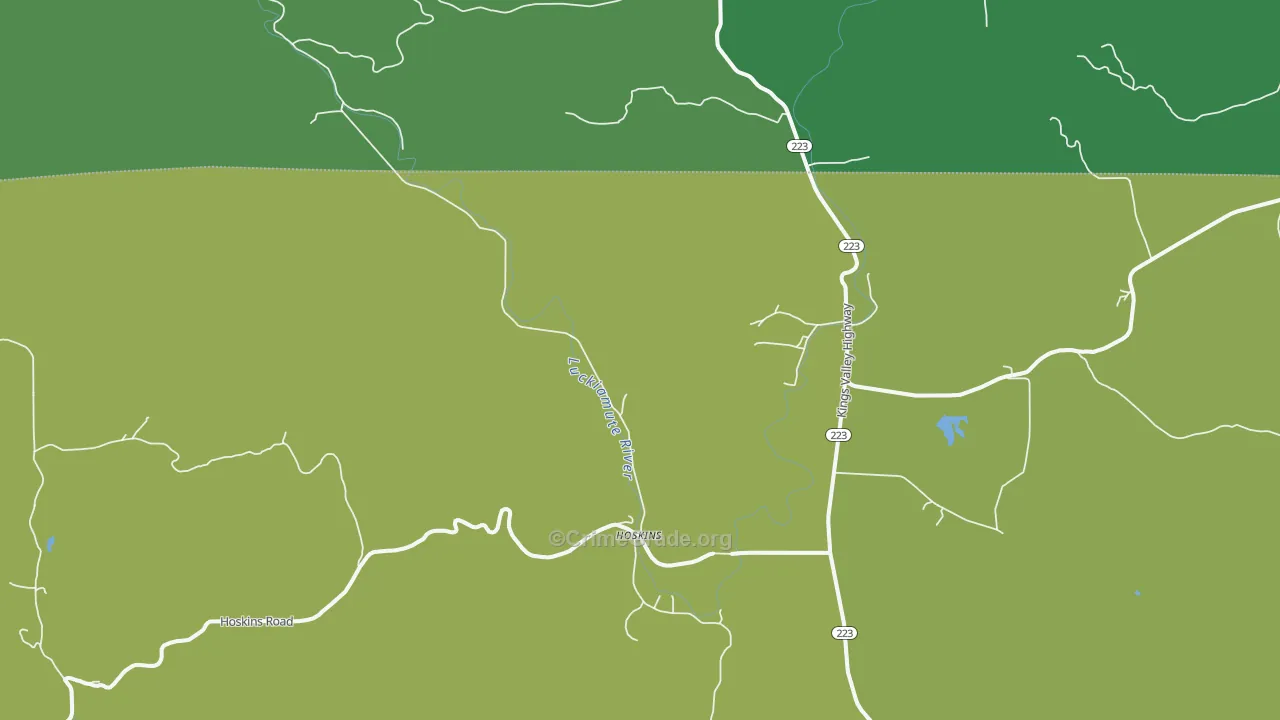Kings Valley, OR Map of Drug-Related Crime Rates