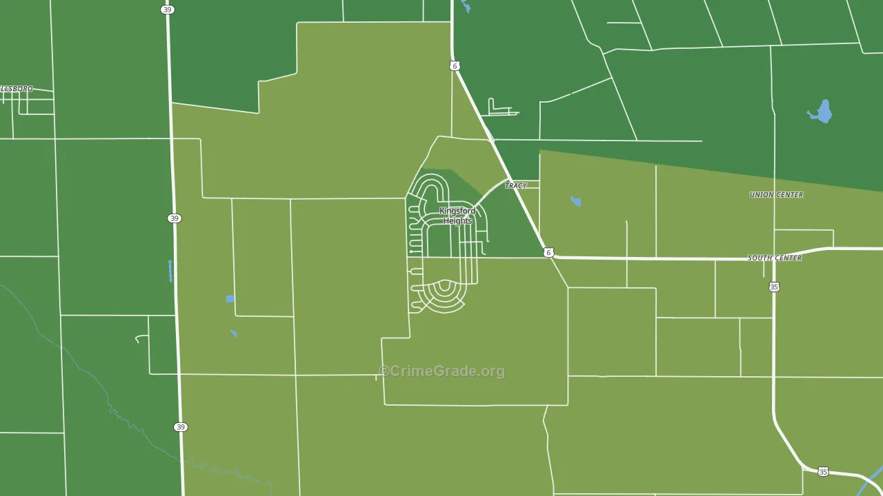 Kingsford Heights, IN Map of Drug-Related Crime Rates