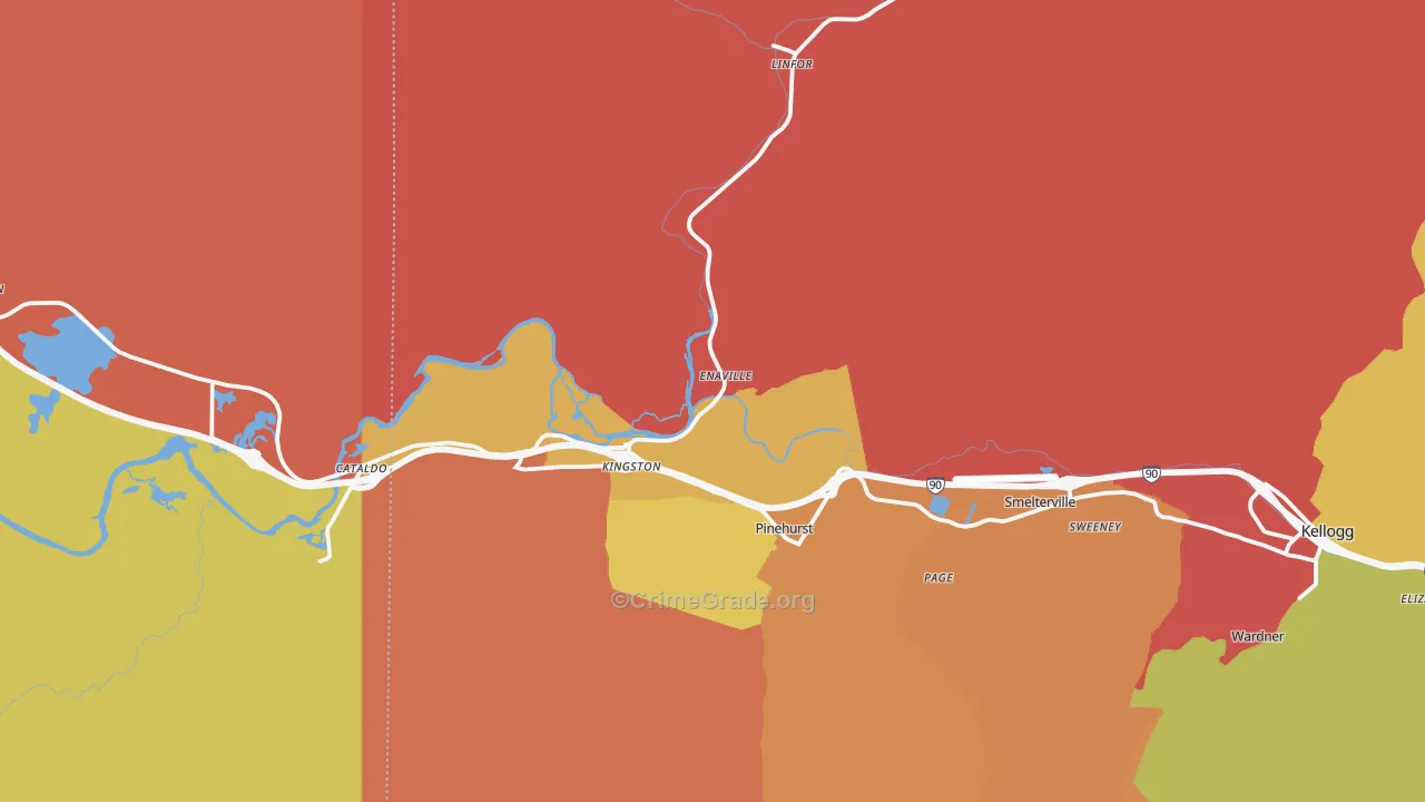 Kingston, ID Map of Drug-Related Crime Rates