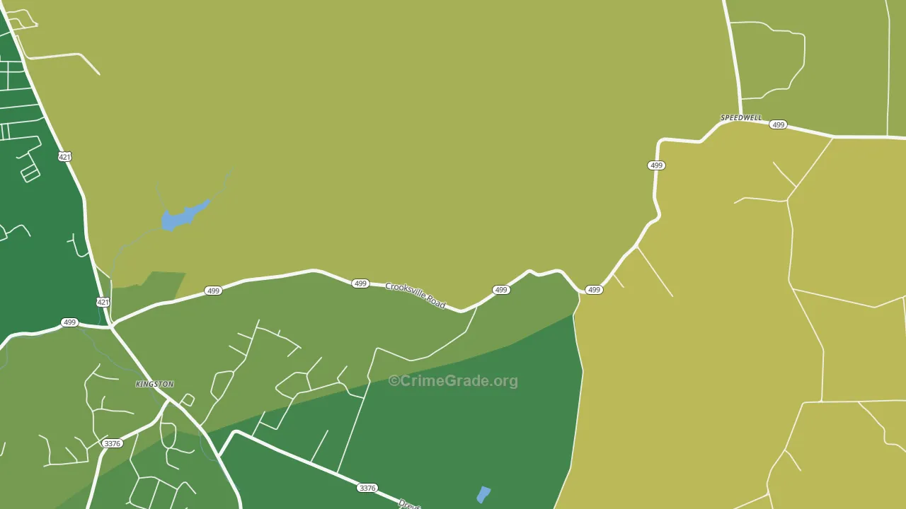 Kingston, KY Map of Drug-Related Crime Rates
