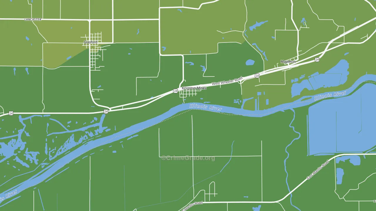 Kingston Mines, IL Map of Drug-Related Crime Rates
