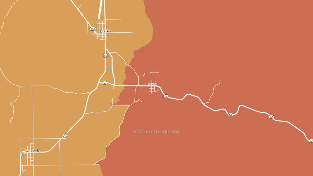 Kingston, UT Map of Drug-Related Crime Rates