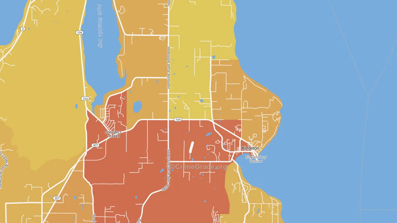 Kingston, WA Map of Drug-Related Crime Rates