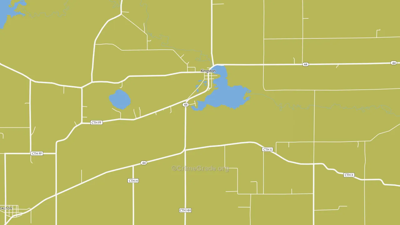 Kingston, WI Map of Drug-Related Crime Rates