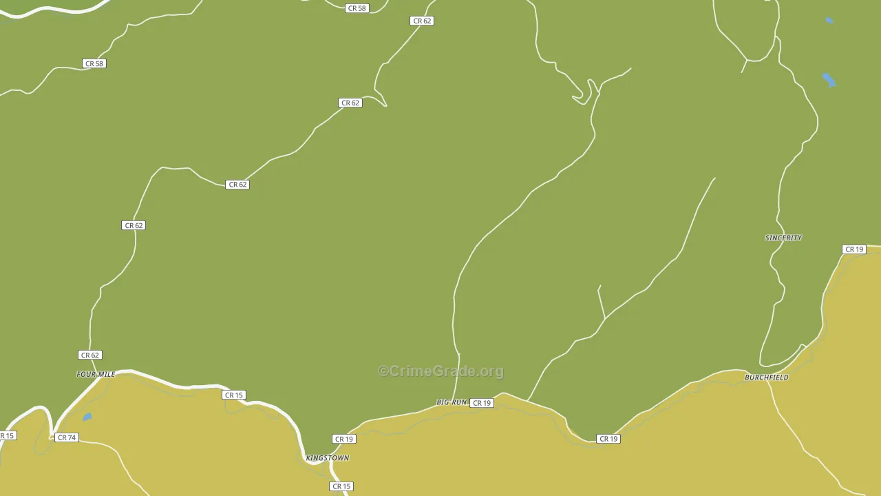 Kingstown, WV Map of Drug-Related Crime Rates