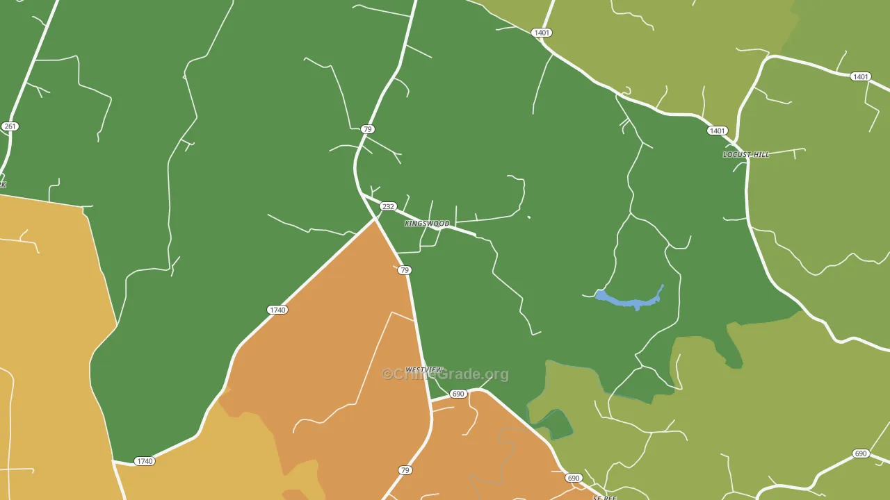 Kingswood, KY Map of Drug-Related Crime Rates