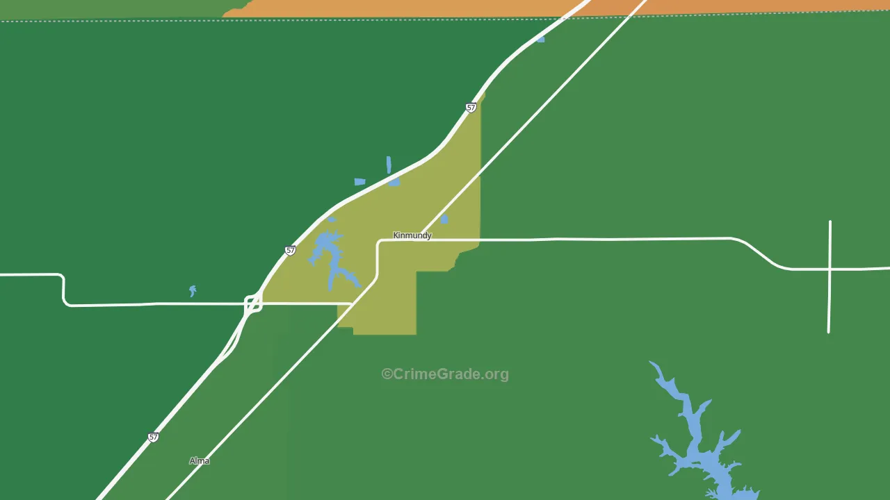 Kinmundy, IL Map of Drug-Related Crime Rates