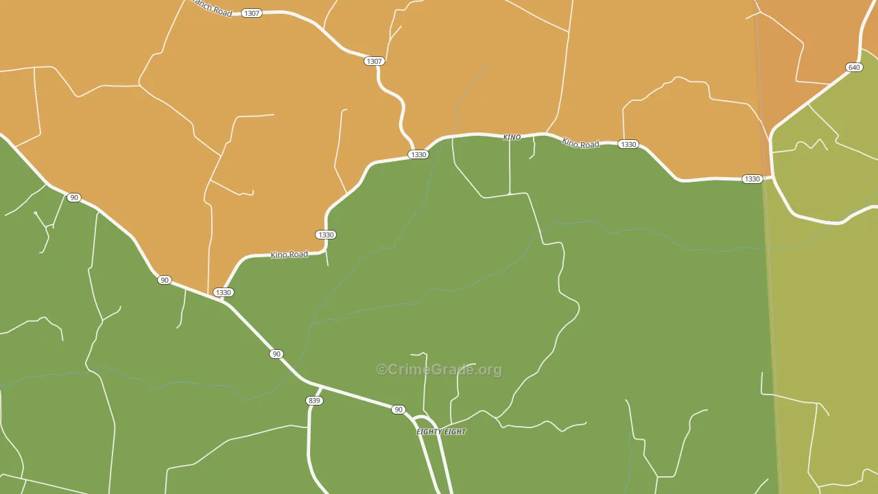Kino, KY Map of Drug-Related Crime Rates