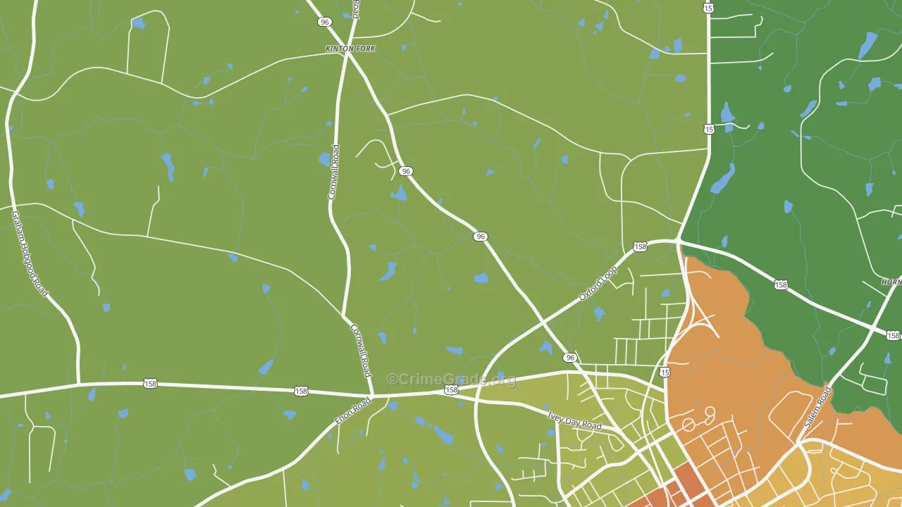 Kinton Fork, NC Map of Drug-Related Crime Rates