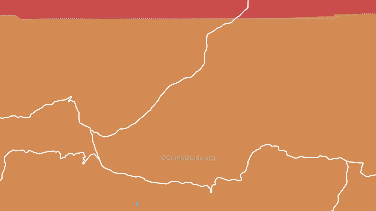 Kinzua, OR Map of Drug-Related Crime Rates