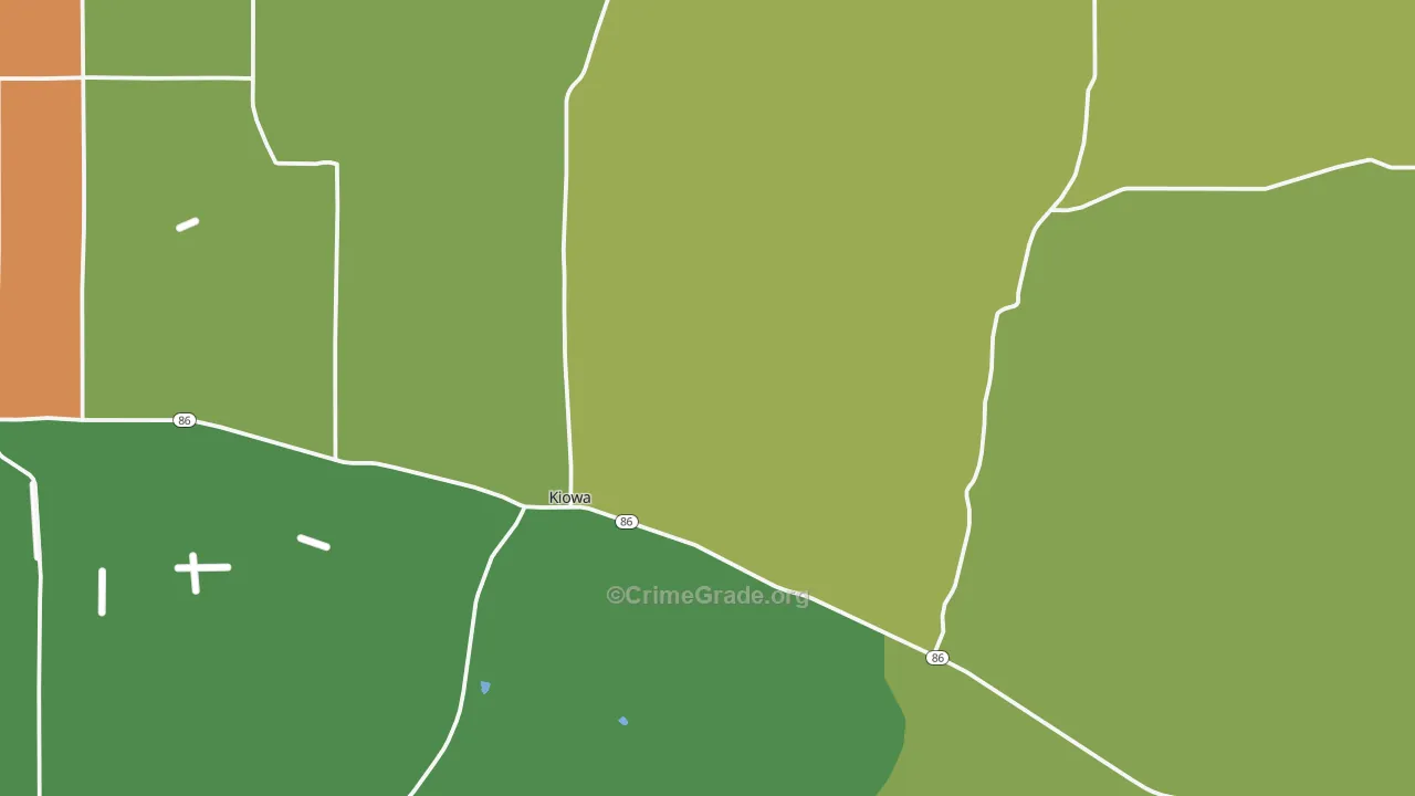 Kiowa, CO Map of Drug-Related Crime Rates