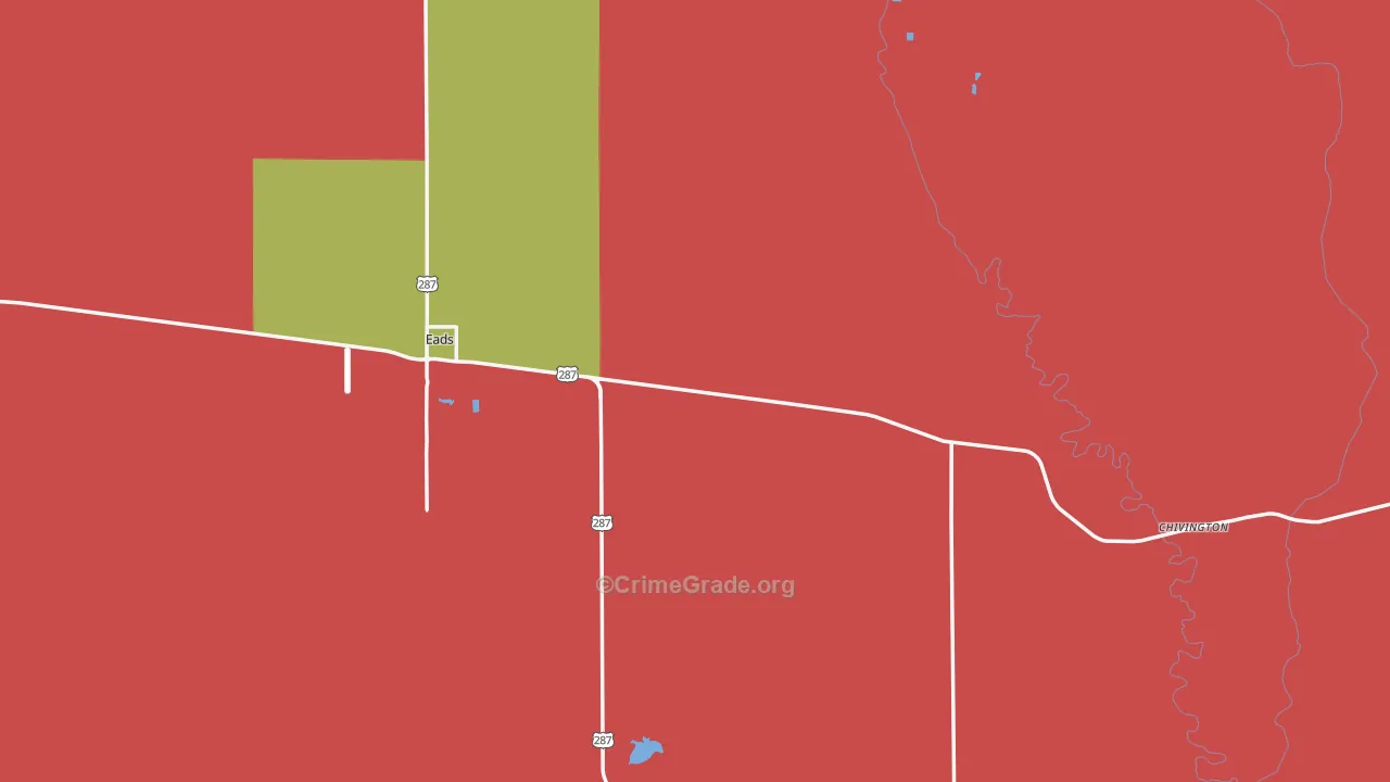 Kiowa County, CO Map of Drug-Related Crime Rates