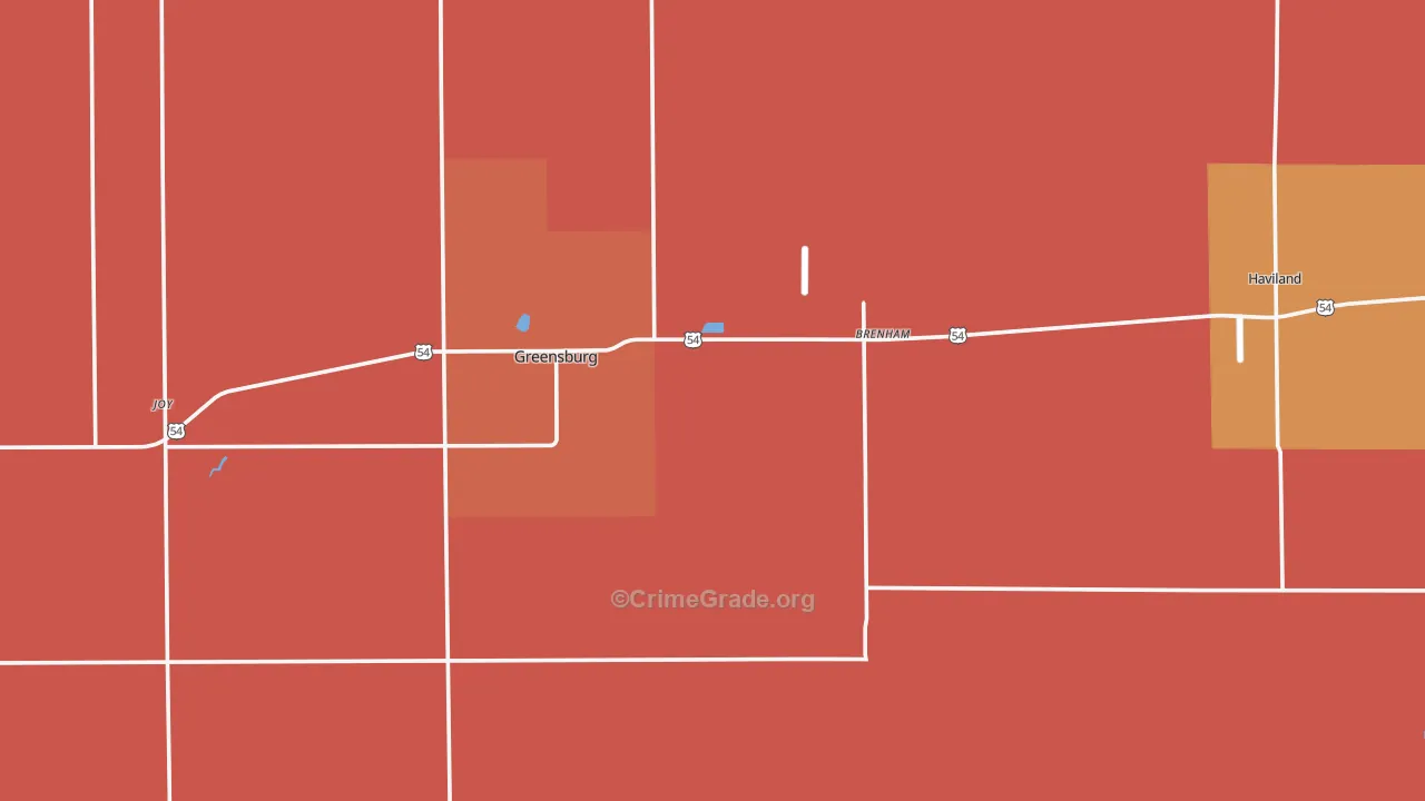 Kiowa County, KS Map of Drug-Related Crime Rates