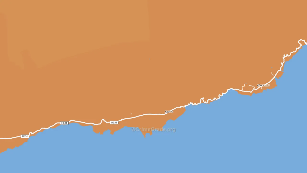 Kipahulu, HI Map of Drug-Related Crime Rates