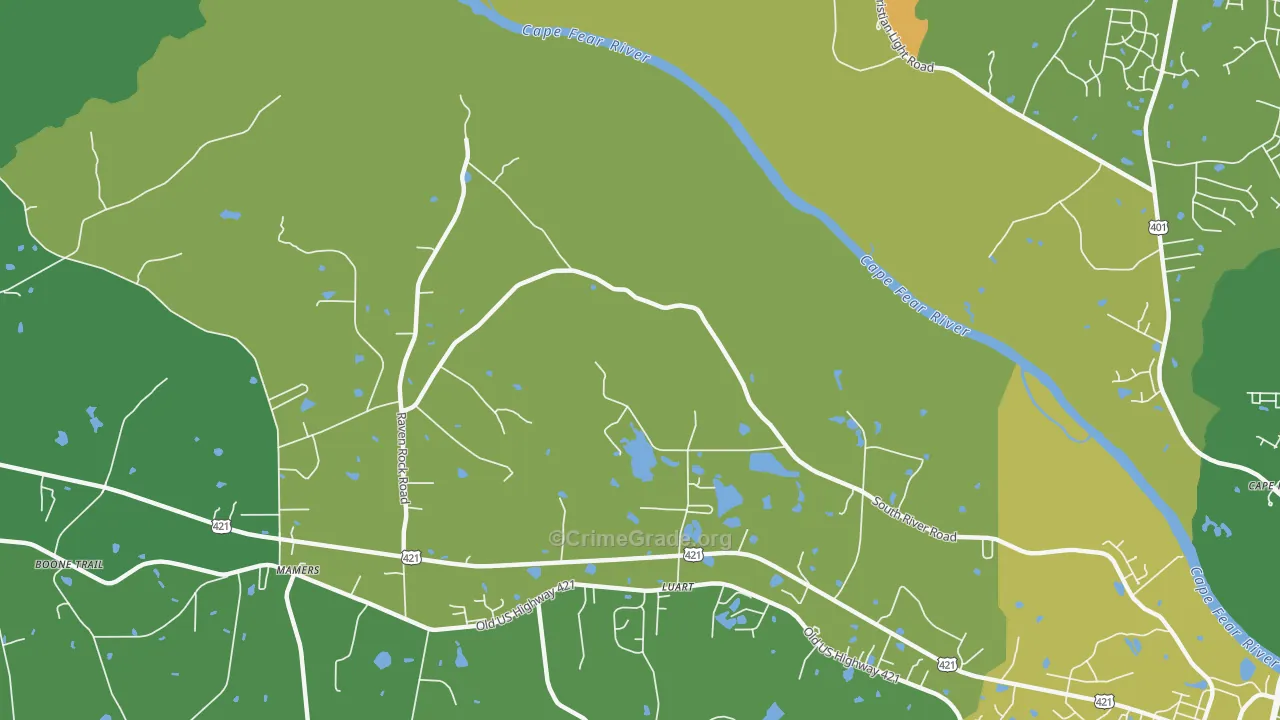 Kipling, NC Map of Drug-Related Crime Rates