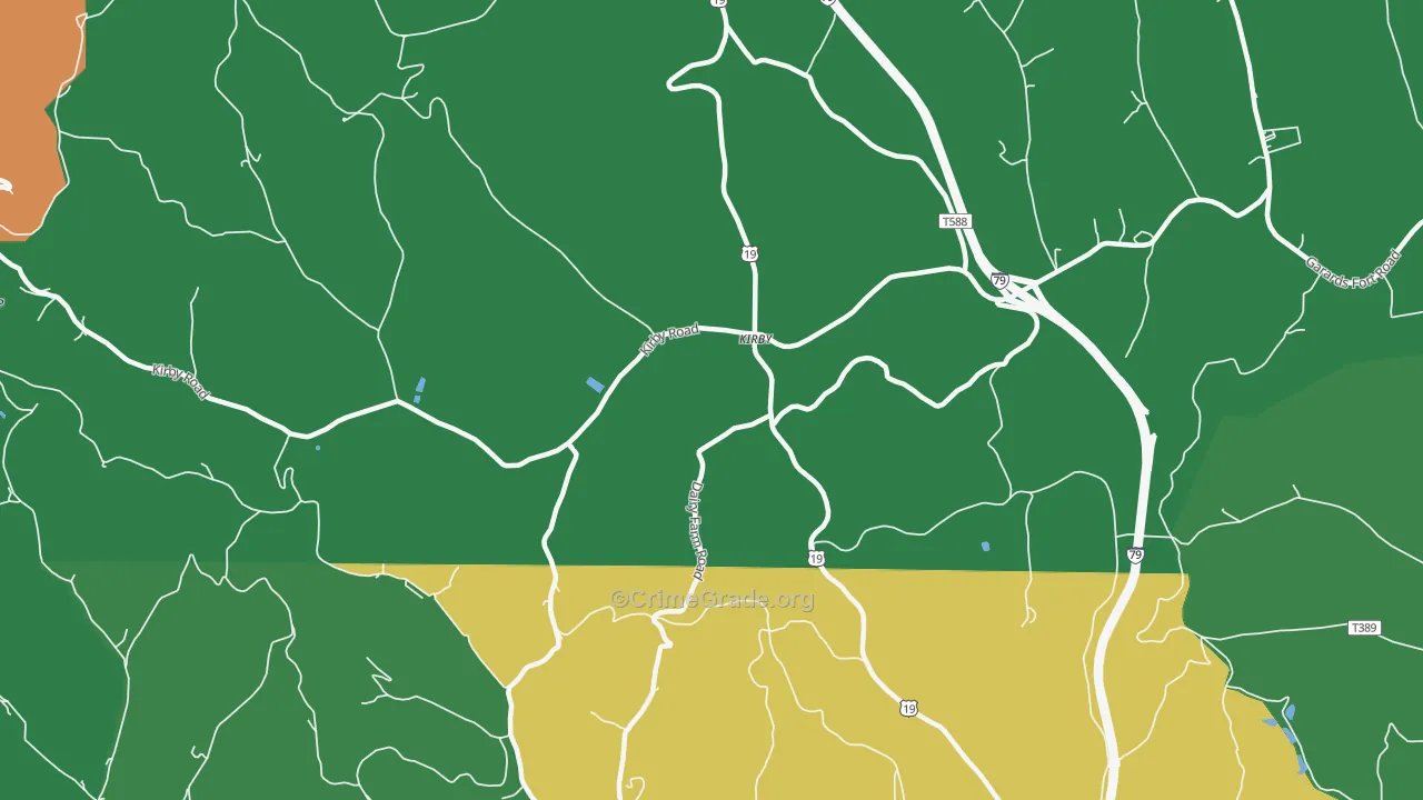 Kirby, PA Map of Drug-Related Crime Rates