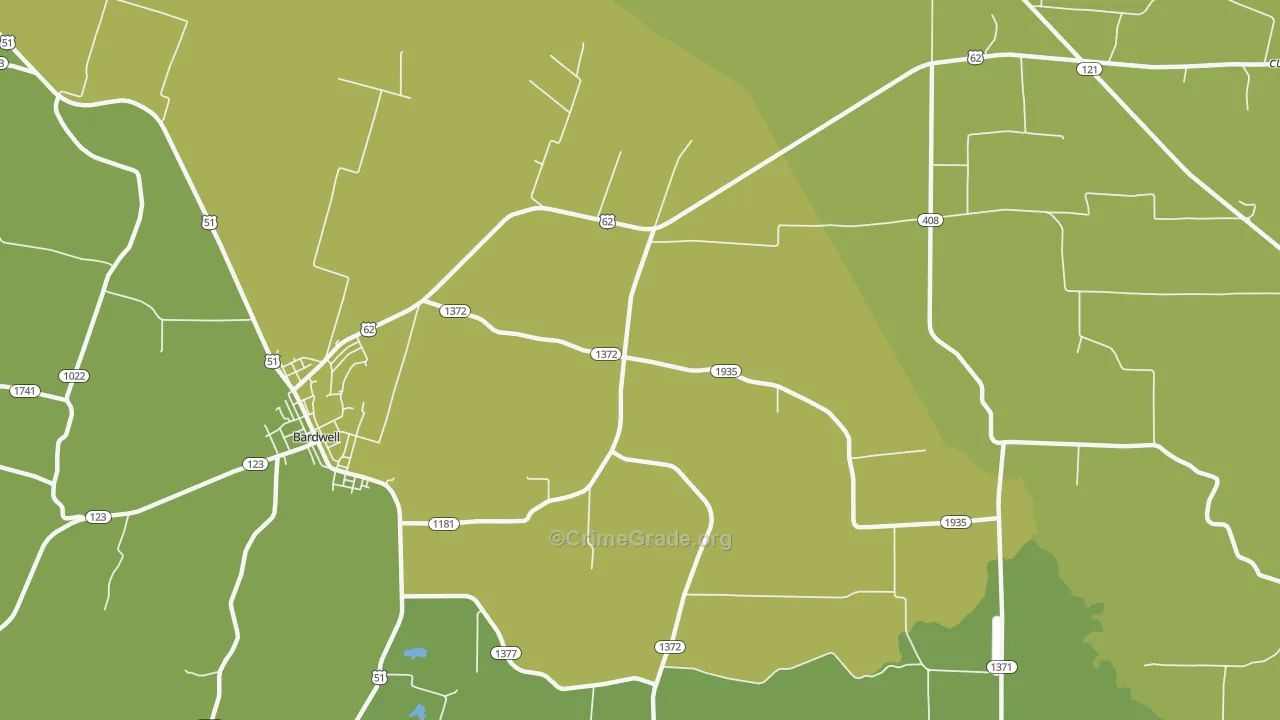 Kirbyton, KY Map of Drug-Related Crime Rates