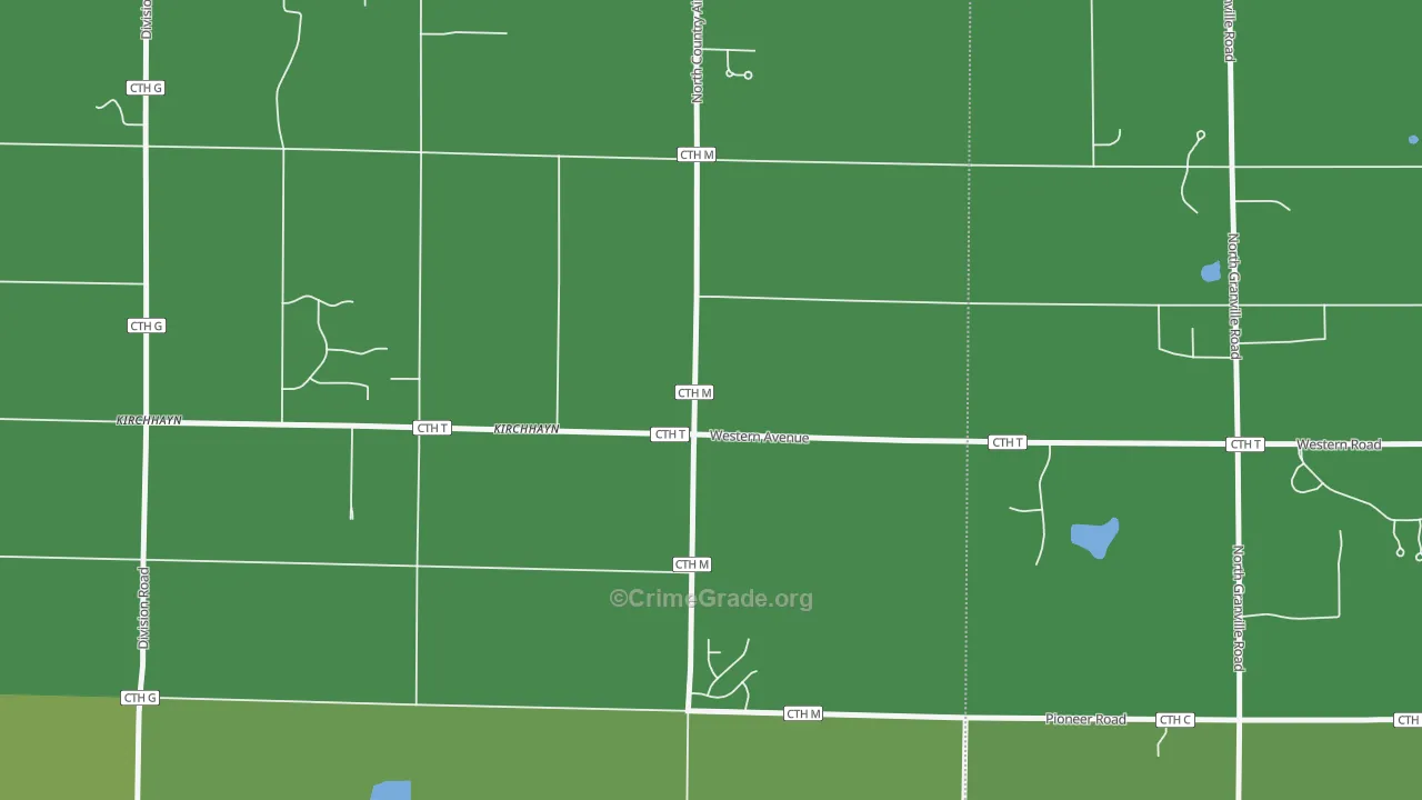Kirchhayn, WI Map of Drug-Related Crime Rates