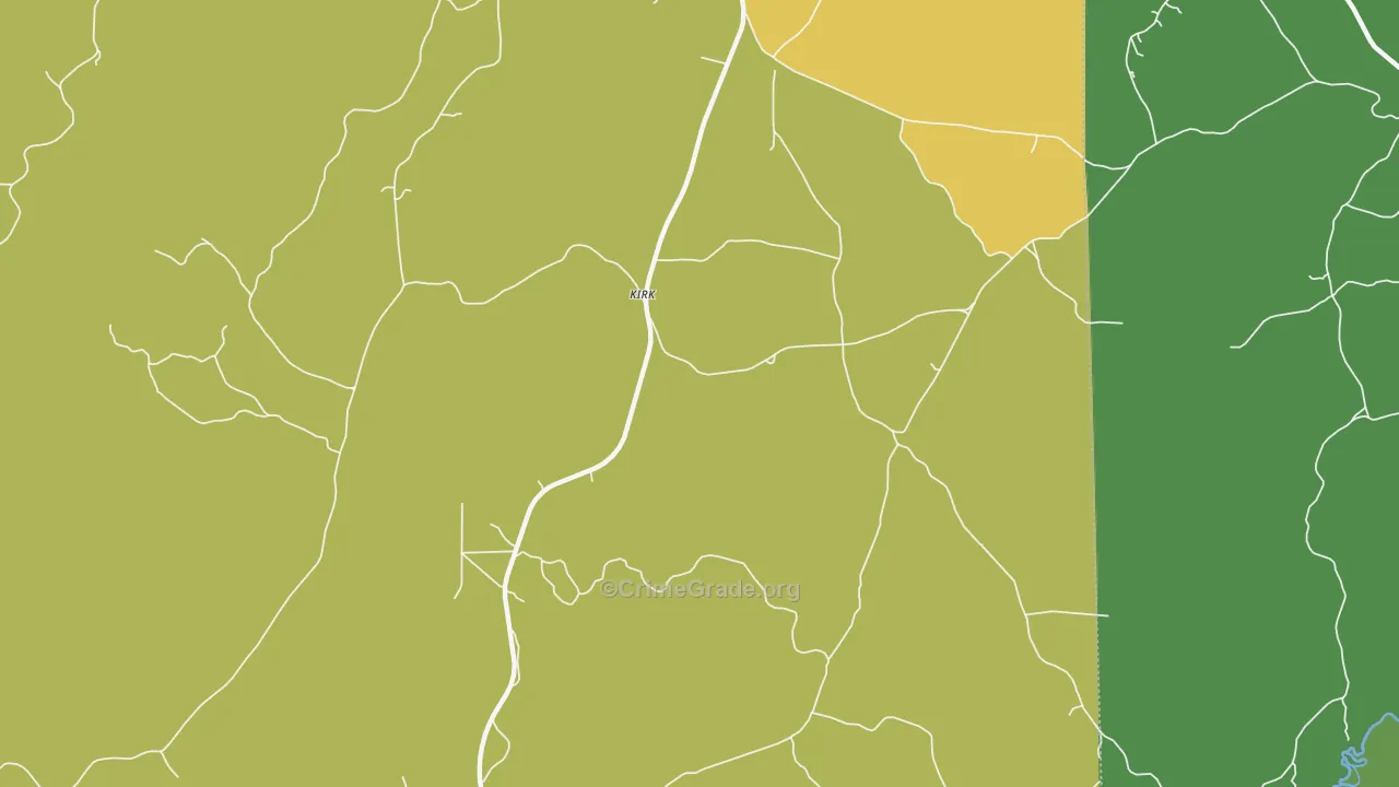 Kirk, AL Map of Drug-Related Crime Rates