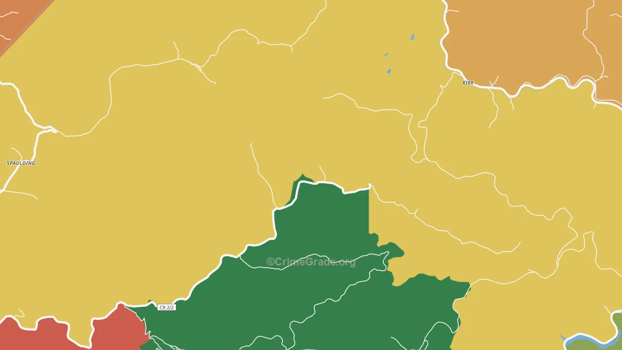 Kirk, WV Map of Drug-Related Crime Rates