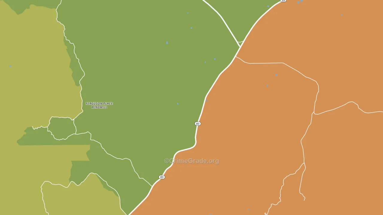 Kirkland Junction, AZ Map of Drug-Related Crime Rates